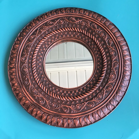 Vintage Other - 🌻Vintage 70’s Boho Wooden Carved Wall Mirror